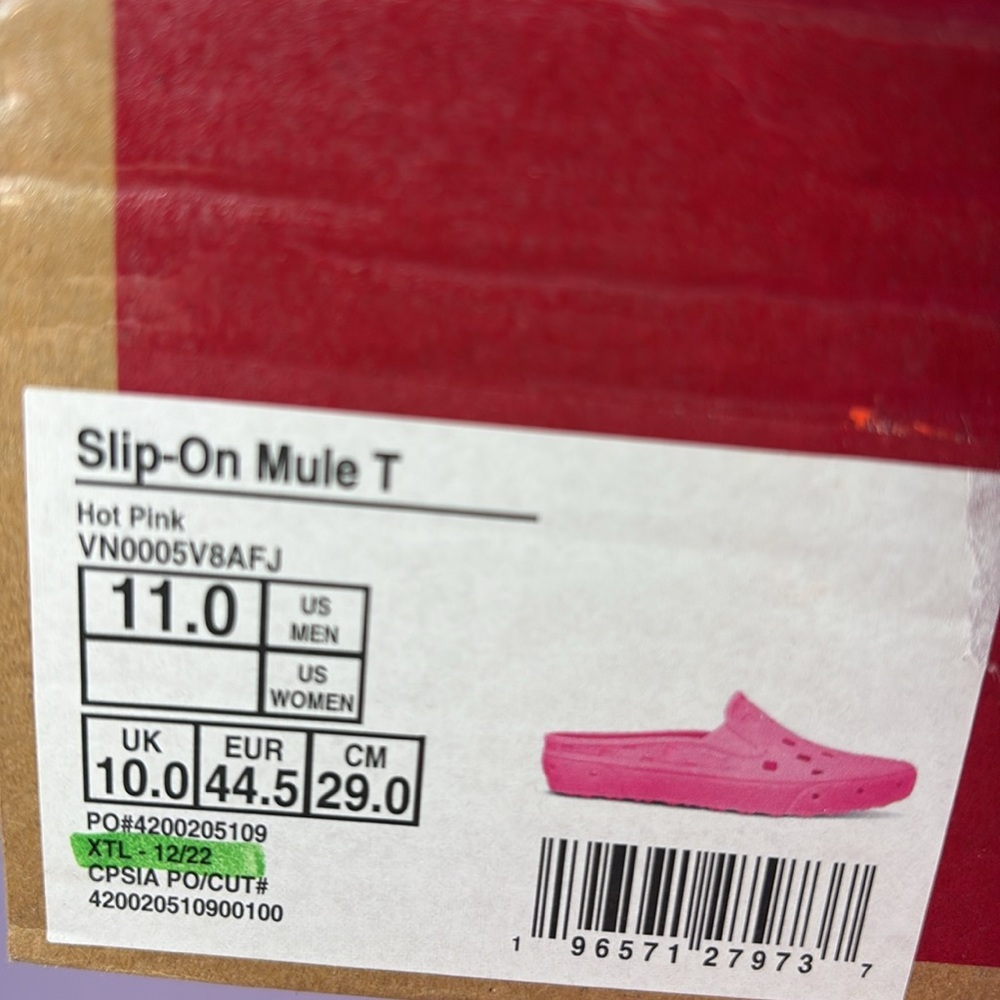 NWT Vans Mule T Slip Ons in Hot Pink Men’s 11 - Picture 8 of 10